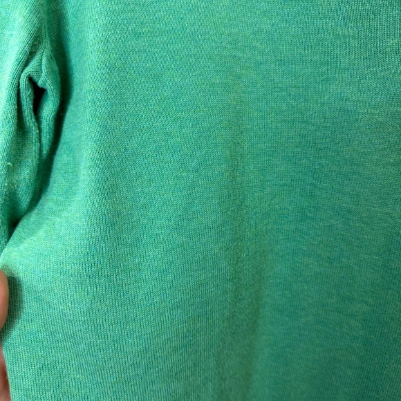 Vineyard Vines | Women's Cotton Preppy Green V-Neck Sweater Size Large - Picture 7 of 7